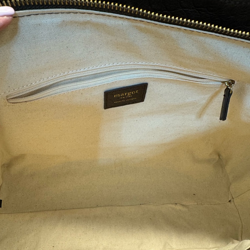 Margot New York Taylor Triple Compartment Leather Tote - Picture 8 of 8